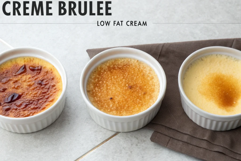 Lower fat creams can change the texture of Best Creme for Creme Brulee