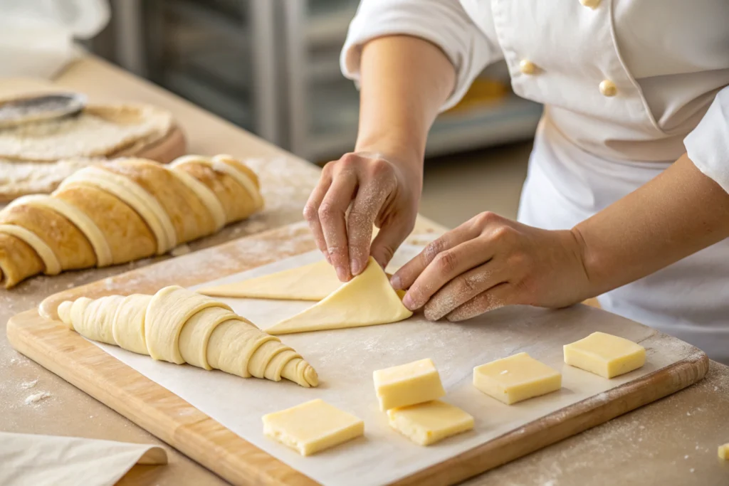 The lamination process for a croissant