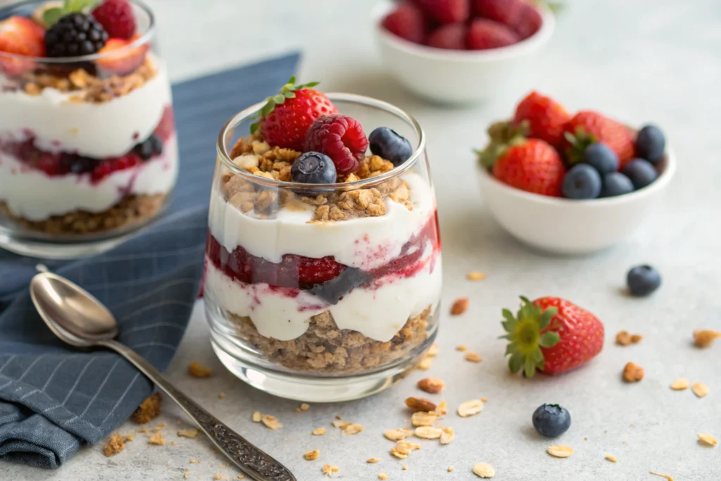 Cottage Cheese Recipes-Parfaits using cottage cheese.