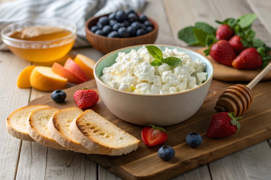 What Does Cottage Cheese Mix Well With-Savory cottage cheese with vegetables, and spices.