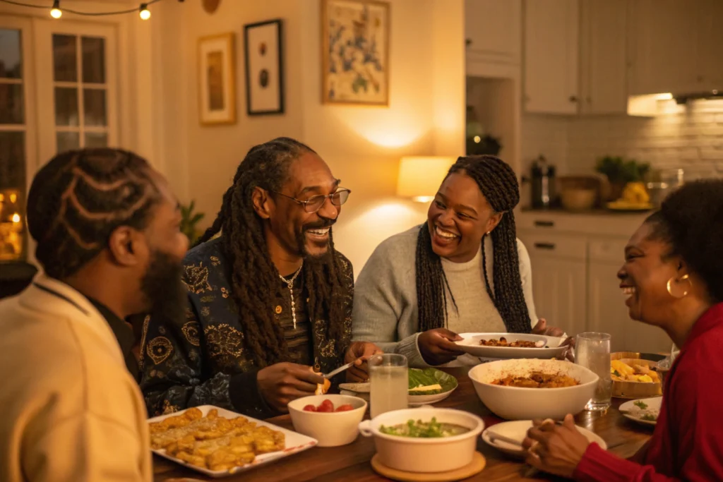 what kind of recipes are in snoop dogg cookbook-Enjoying a meal from Snoop Dogg’s Cookbook.