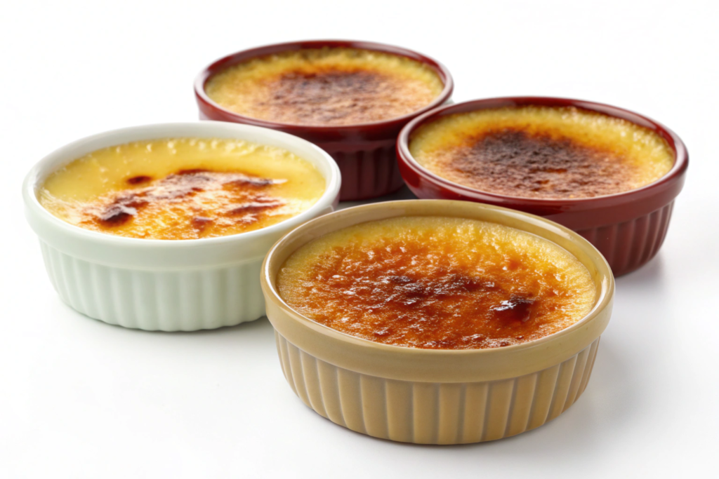 What to use if you don't have ramekins for crème brûlée, using bowls instead.
