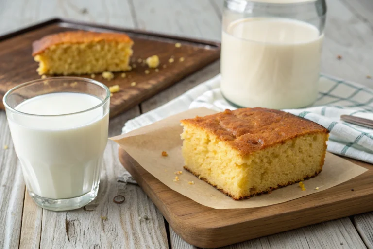 Is it better to use buttermilk or milk in cornbread-Cornbread with buttermilk or milk, a visual representation of the topic.
