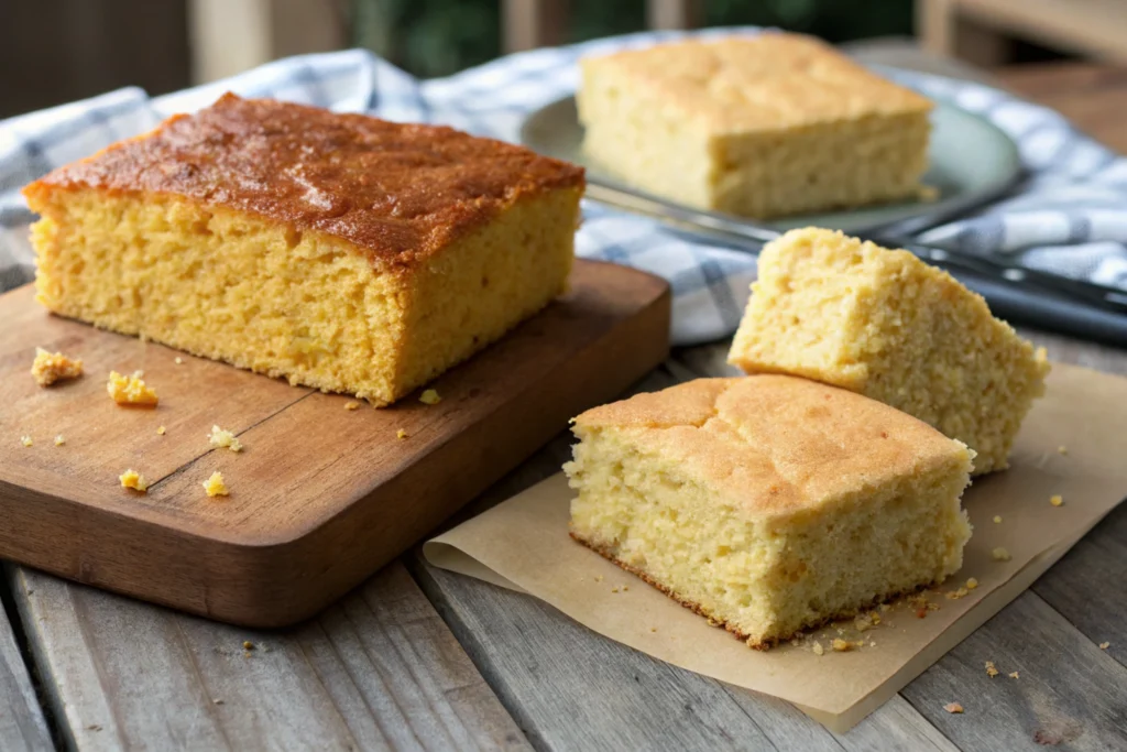 cornbread vs southern cornbread-cornbread vs southern cornbread-Side-by-side comparison of cornbread and southern cornbread.