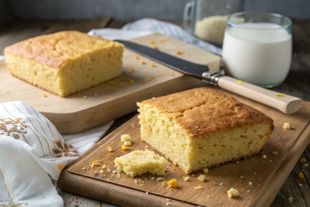 Is it better to use buttermilk or milk in cornbread-Cornbread made with buttermilk vs milk.