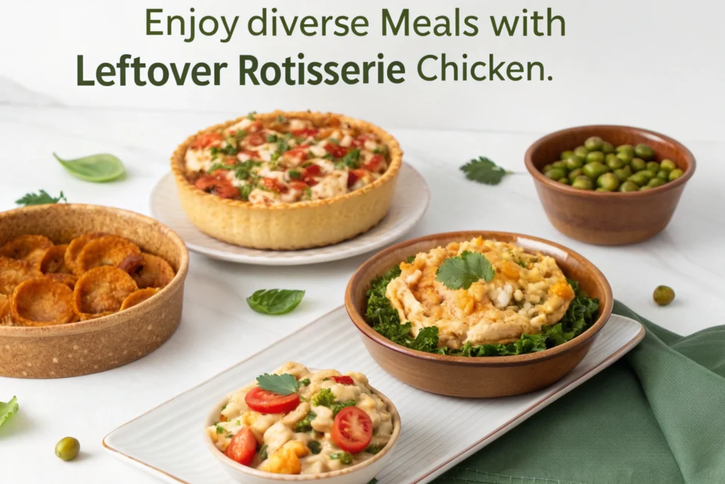 Rotisserie Chicken-Creative dishes made with leftover rotisserie chicken.