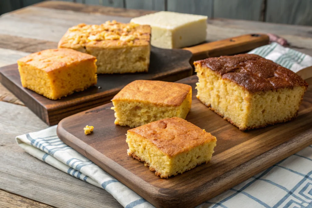 Why do southerners not put sugar in cornbread-Different cornbread variations, showing both savory and sweet versions, and helping explain why do southerners not put sugar in cornbread.
