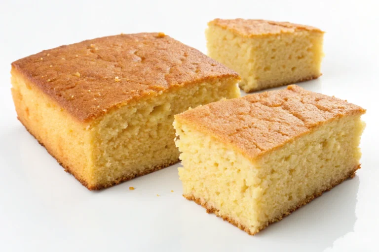 cornbread vs southern cornbread-Slices of cornbread and southern cornbread side by side, showing their textures.