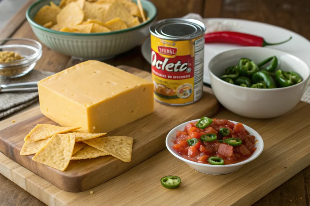 Key ingredients of Rotel Dip