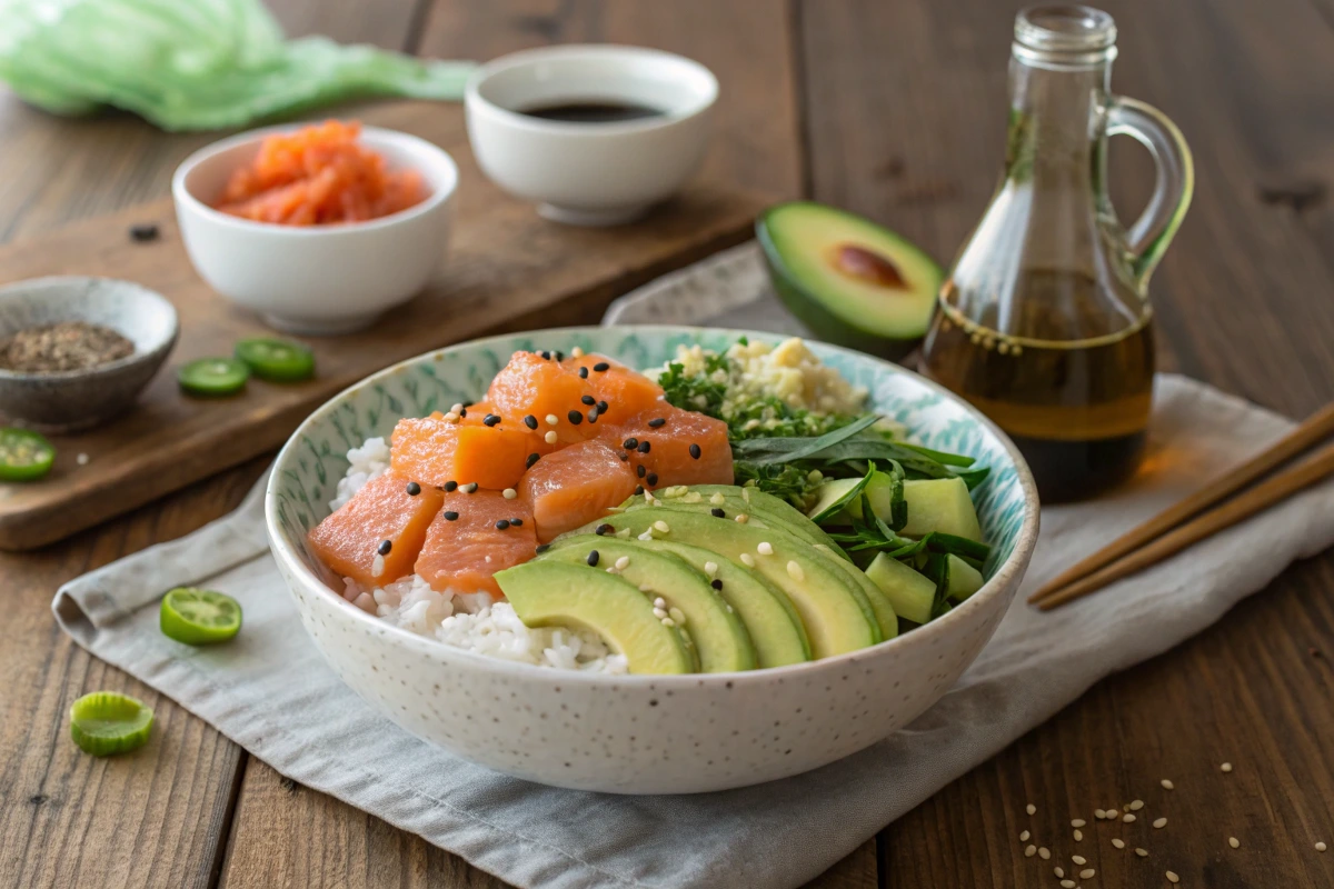 Key Ingredients for Salmon Poke Bowl