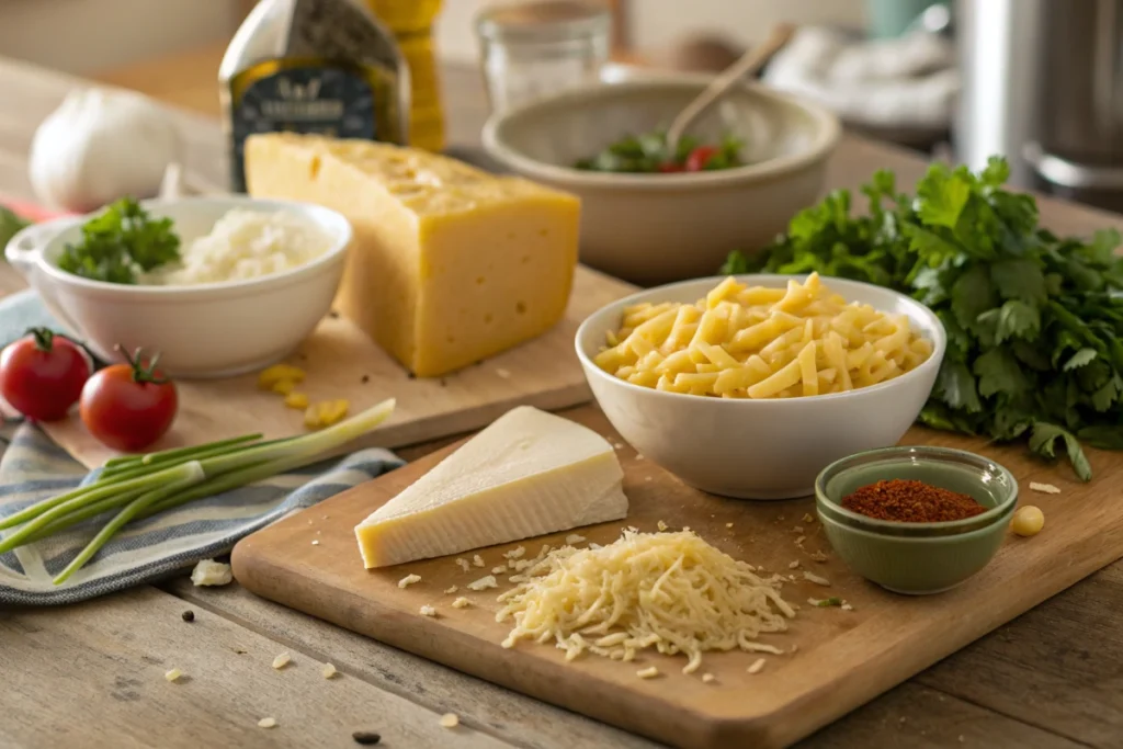 Key ingredients of Tini Mac and Cheese