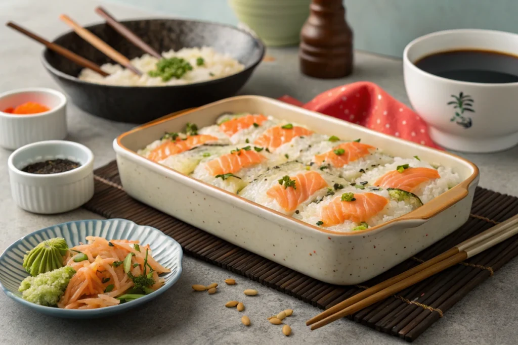 which country made sushi bake-Where to Serve a sushi bake recipe for a good presentation and also shows an element of which country made sushi bake?.