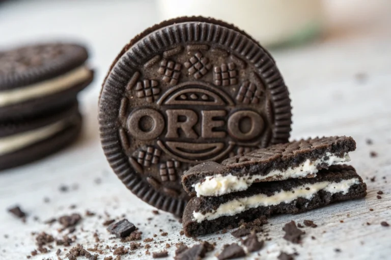 what does the O in Oreo stand for-close-up of an Oreo, focusing on the "O" to highlight what does the O in Oreo stand for?.