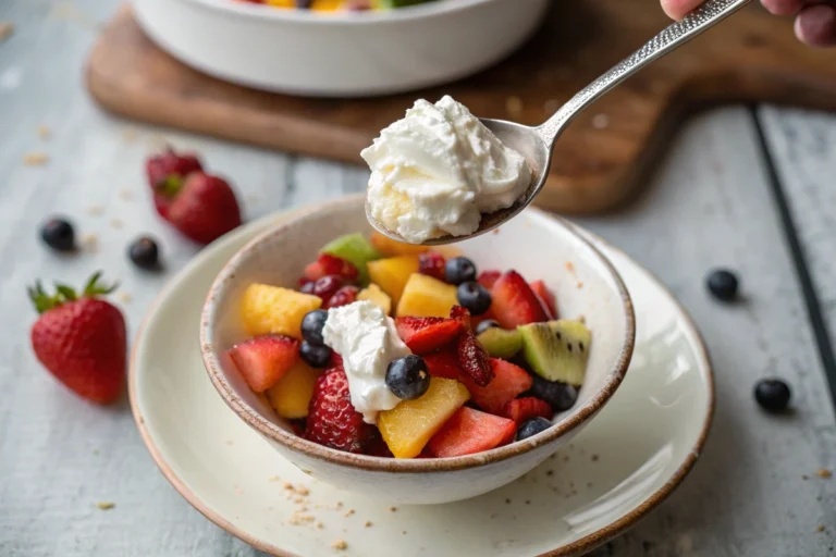 Fruit Salad with Cool Whip - A vibrant and creamy dessert perfect for any occasion.