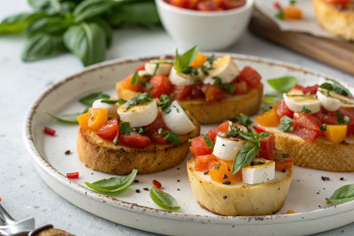 Easy Party Appetizers - Finished easy party appetizers ready to serve and enjoy!