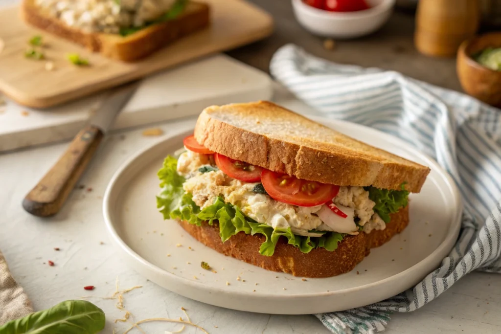 Canned Chicken Salad - Finished Canned Chicken Salad ready to serve