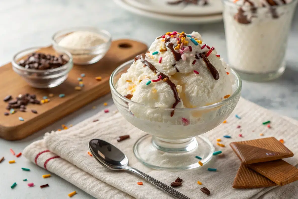 Finished Snow Cream recipe.