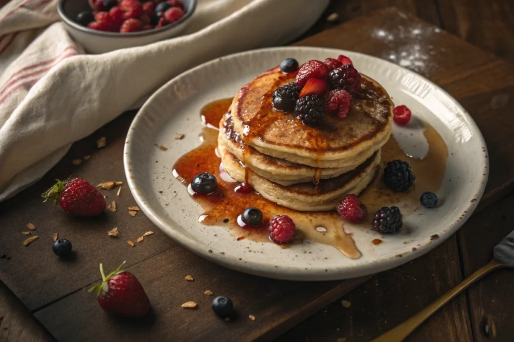 Krusteaz Pancake Mix Recipe - Finished Krusteaz Pancakes ready to serve