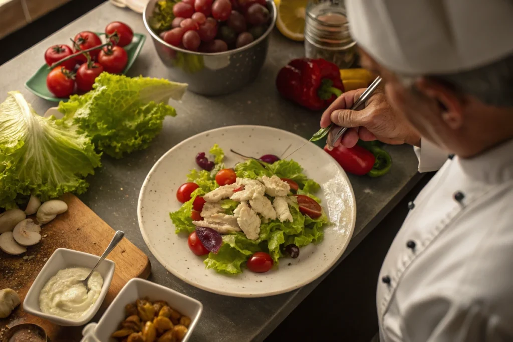 Canned Chicken Salad - Step-by-step process: Preparing ingredients for making Canned Chicken Salad