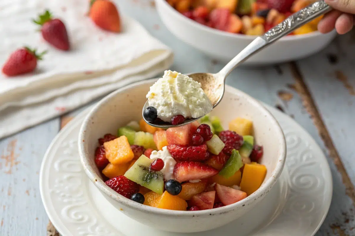 Fruit Salad with Cool Whip - A refreshing and easy dessert recipe.